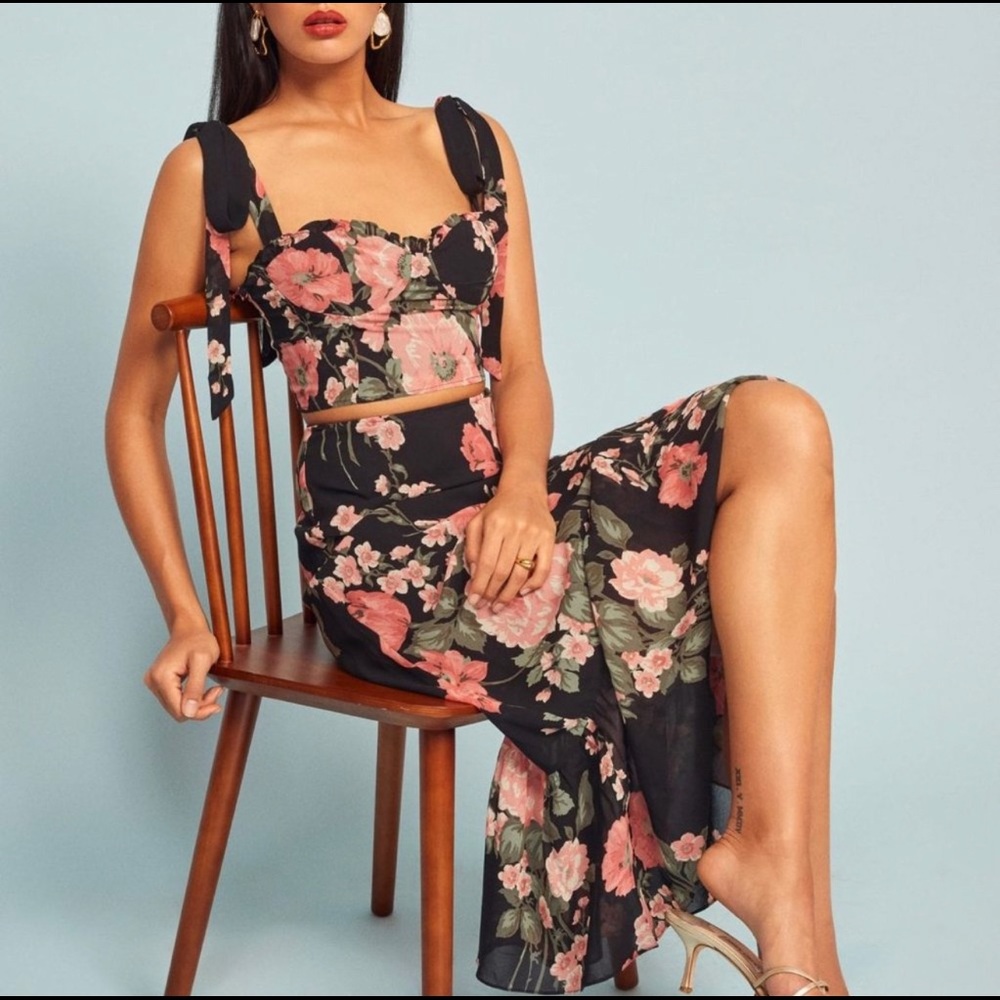 Reformation Liana Two Piece in Louise size 0 NWT